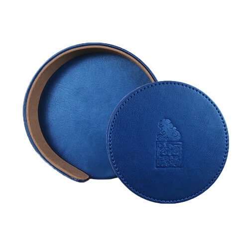 Custom-Logo-Print-PU-Leather-Coaster-Set
